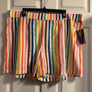 Target Pride Men’s XXL Rainbow Striped Lounge Shorts NWT